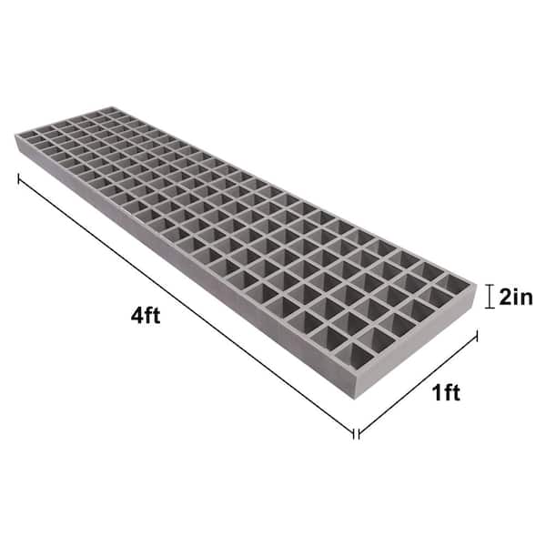 Wellco 1 ft. x 4 ft. MaxGrid Composite Fiberglass Grating Deck