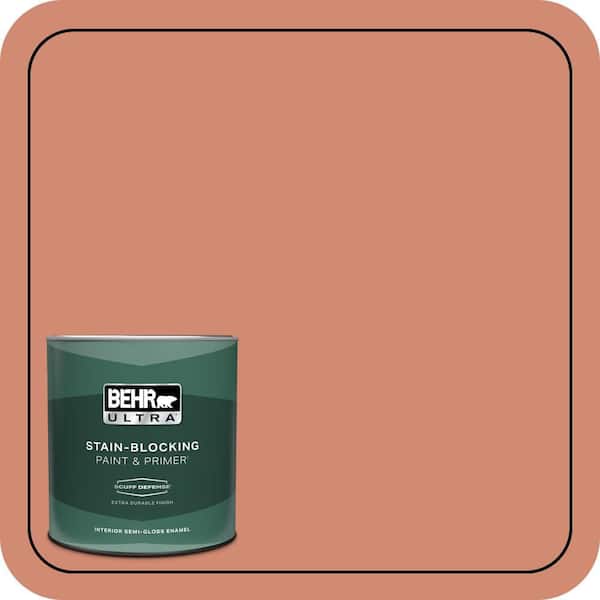 BEHR ULTRA 1 qt. #M190-5 Fireplace Glow Extra Durable Semi-Gloss Enamel Interior Paint & Primer