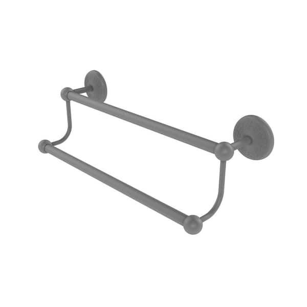 Allied Brass Prestige Monte Carlo Collection 24 in. Wall Mounted Double Towel Bar in Matte Gray