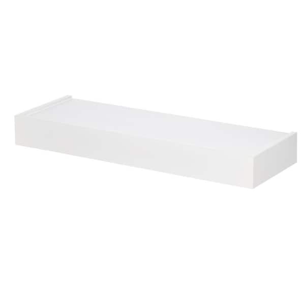 Knape & Vogt 24 in. L x 8.50 in. D x 2.75 in. H Wall Mounted White Decorative Shelf