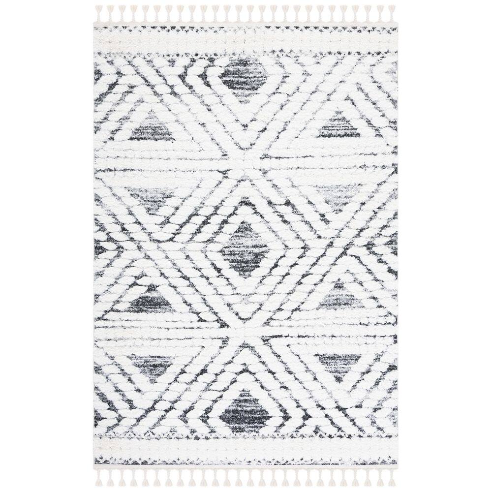 Moroccan Tassel Shag 8 ft. x 10 ft. Ivory/Gray Diamond Fringe Area Rug price history on PriceWatchPro