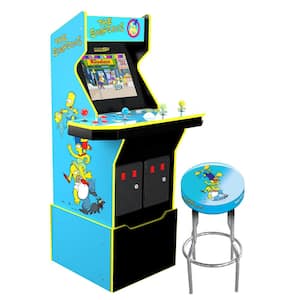 The Simpsons 4 Player Arcade with Stool