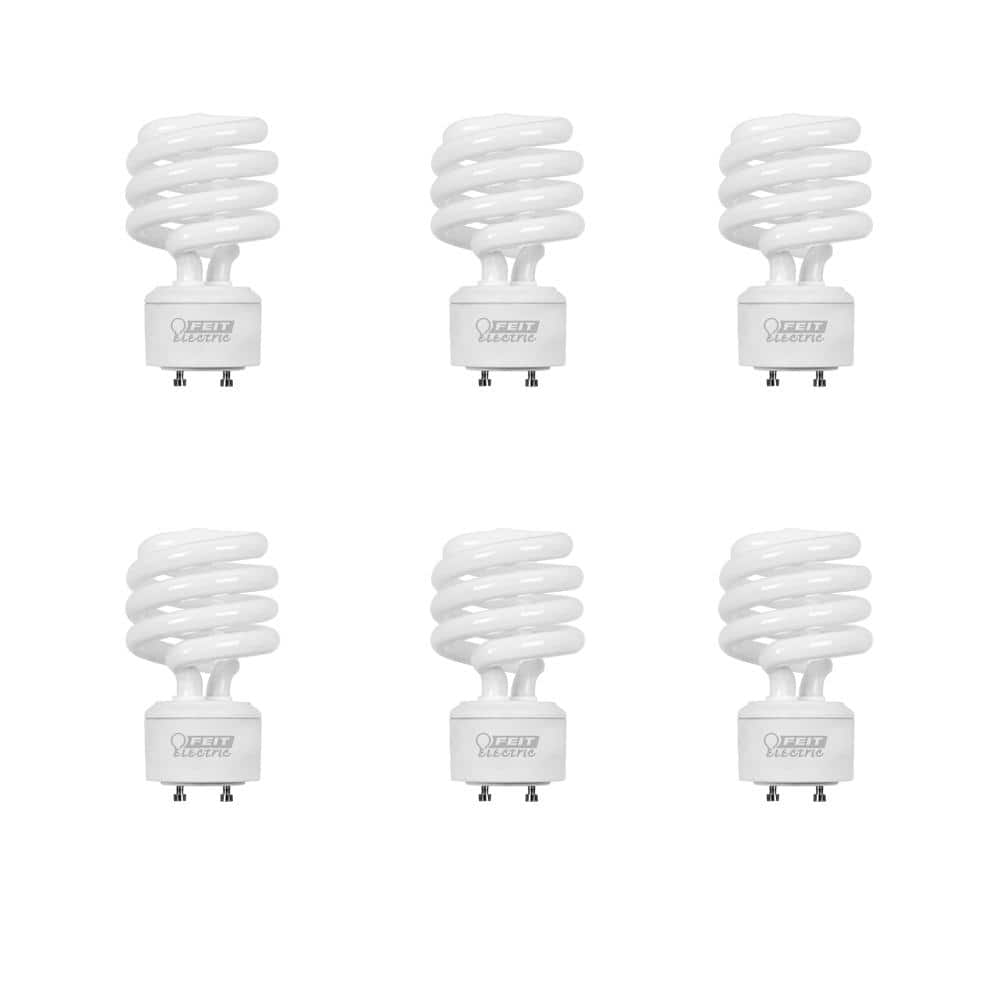 100-Watt Equivalent T3 Spiral Non-Dimmable GU24 Base CFL Compact Fluorescent Light Bulb, Daylight 5000K (6-Pack) price history on PriceWatchPro