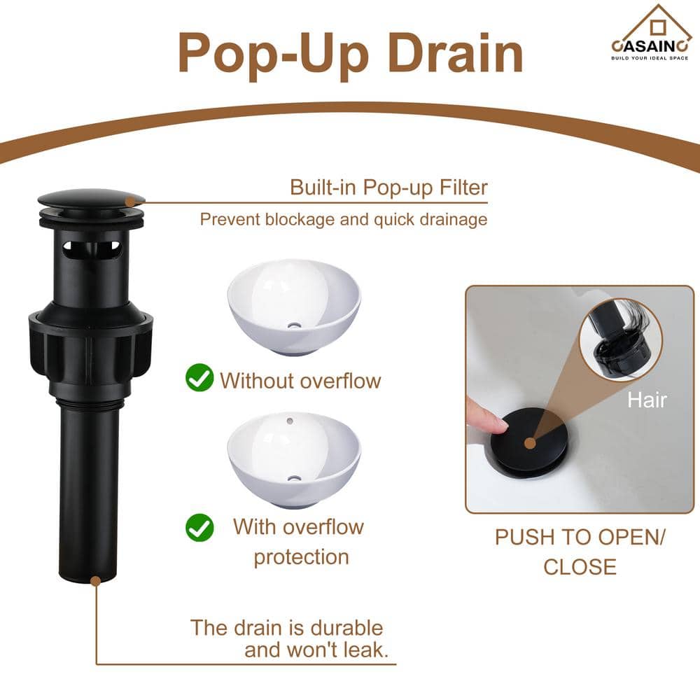 Matte Black Double Handle Mid Arc Bathroom Faucet