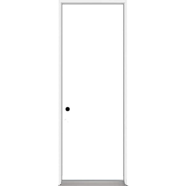 32 in. x 96 in. Primed Flush HB RHIS Composite 20Min Fire-Rated House-to-Garage Single Prehung Interior Door w/Nkl Hinge