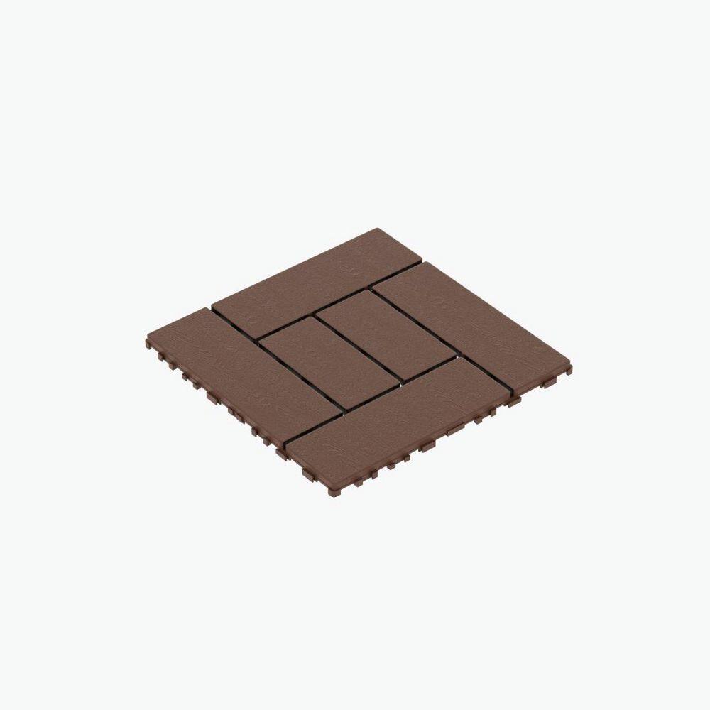 1 ft. x 1 ft. Quick Deck PVC Plastic Interlocking Deck Tile in Red Brown (44 sq. ft. per Box) price history on PriceWatchPro