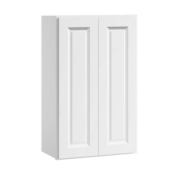 Hausvita 24 in. W x 12 in D x 42 in. H in. Traditional White Plywood Ready to Assemble Kitchen Wall Cabinet with Doors, Shelves