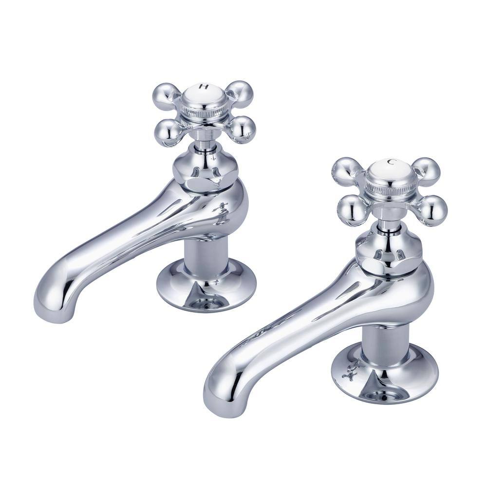 Vintage Classic 4.38'' Chrome Low Arc Double Handle Faucet