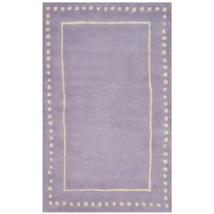 Bella Lavender/Ivory Doormat 3 ft. x 4 ft. Border Area Rug