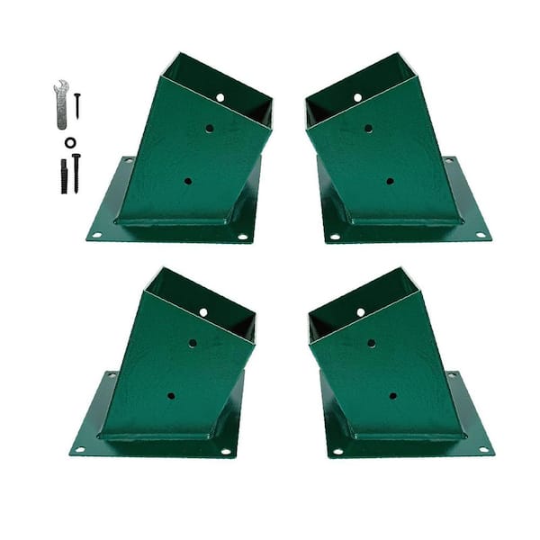 DIY Playset Kit A-Frame Swing Brackets 4x4Base 4-Pieces (Inner Size 3.6 in. x 3.6 in.) Heavy Duty Swing Support for Wood