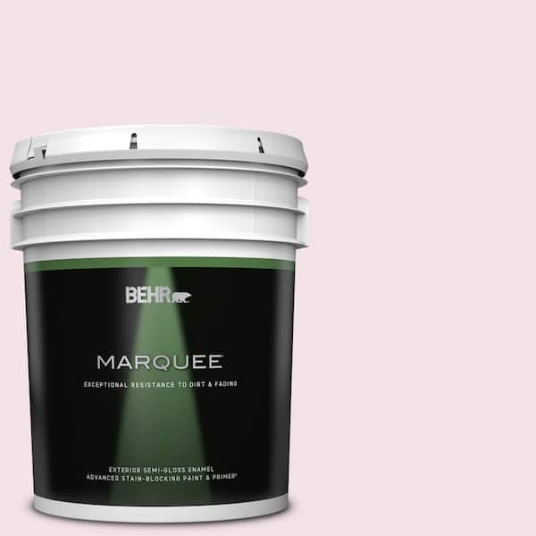 BEHR MARQUEE 5 gal. #690C-2 Pink Amour Semi-Gloss Enamel Exterior Paint & Primer