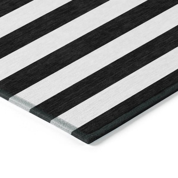 Chantille ACN528 Black 1 ft. 8 in. x 2 ft. 6 in. Machine Washable Indoor/Outdoor Geometric Area Rug