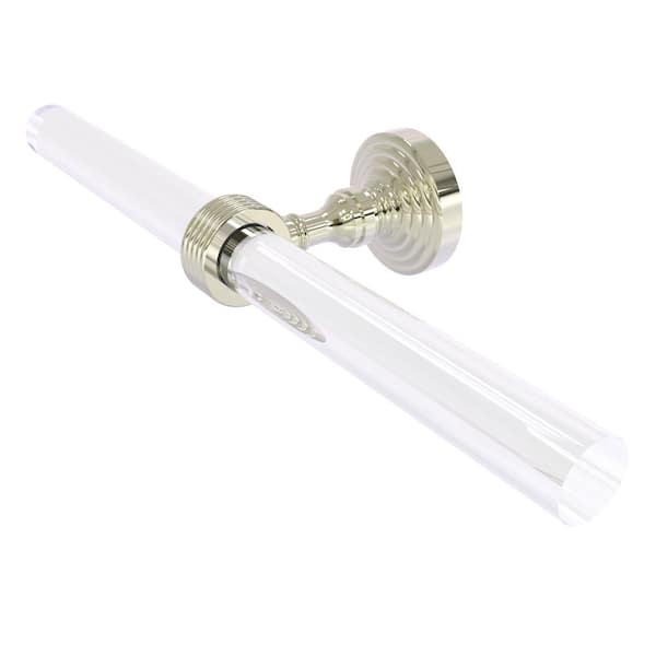 Allied Brass Pacific Grove Collection 13 in. Wall Mounted 2 Arm Guest Towel Holder with Groovy Accents in Polished Nickel