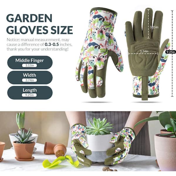 Misopily Thorn Proof Gardening Glove for Women Flexible Breathable Wear Resistant Protection for Digging Planting Pruning Weeding