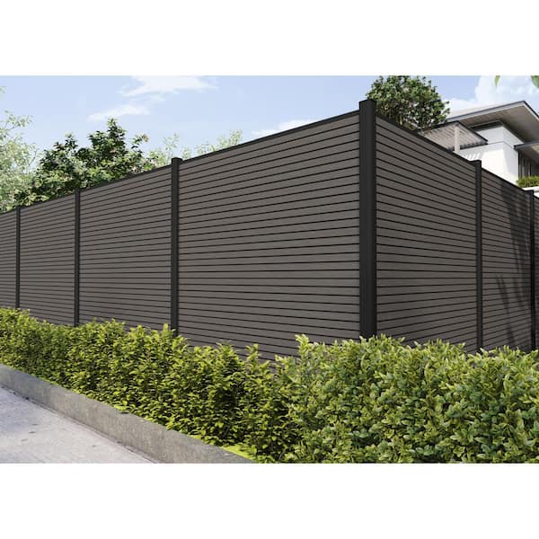 UltraEasy Fencing 6 ft. H x 6 ft. W Argentinian Silver Gray Wood Plastic Composite Fence Panel 1 ft. Sample