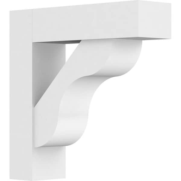 Ekena Millwork Standard Carmel 5 in. W x 18 in. H x 18 in. D Signature Urethane Polyurethane Bracket With Block Ends