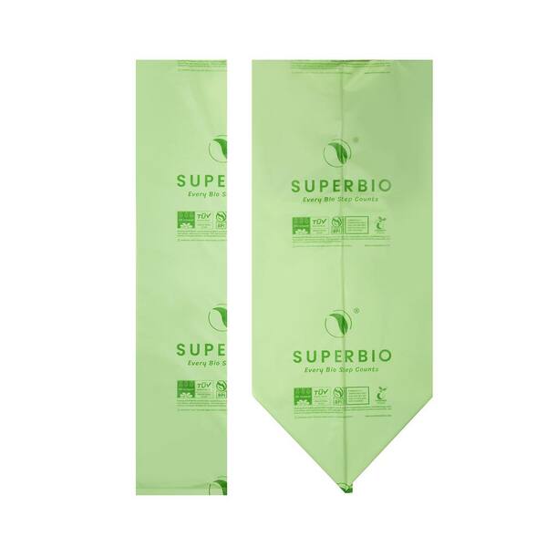 SUPERBIO 55 Gallon Compostbale Trash Bags, Heavy Duty Extra Thick 1.57