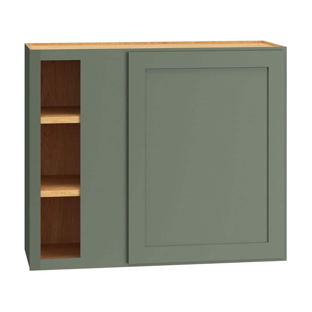 QuickShip Cottage 36 in. W x 12 in. D x 30 in. H Assembled Plywood Shaker Wall Corner Blind Kitchen Cabinet in Conifer price history on PriceWatchPro