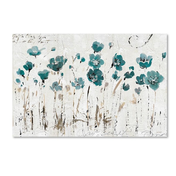 Trademark Fine Art 22 in. x 32 in. "Abstract Balance VI Blue" by Lisa Audit Printed Canvas Wall Art