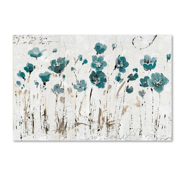 Trademark Fine Art 30 in. x 47 in. "Abstract Balance VI Blue" by Lisa Audit Printed Canvas Wall Art