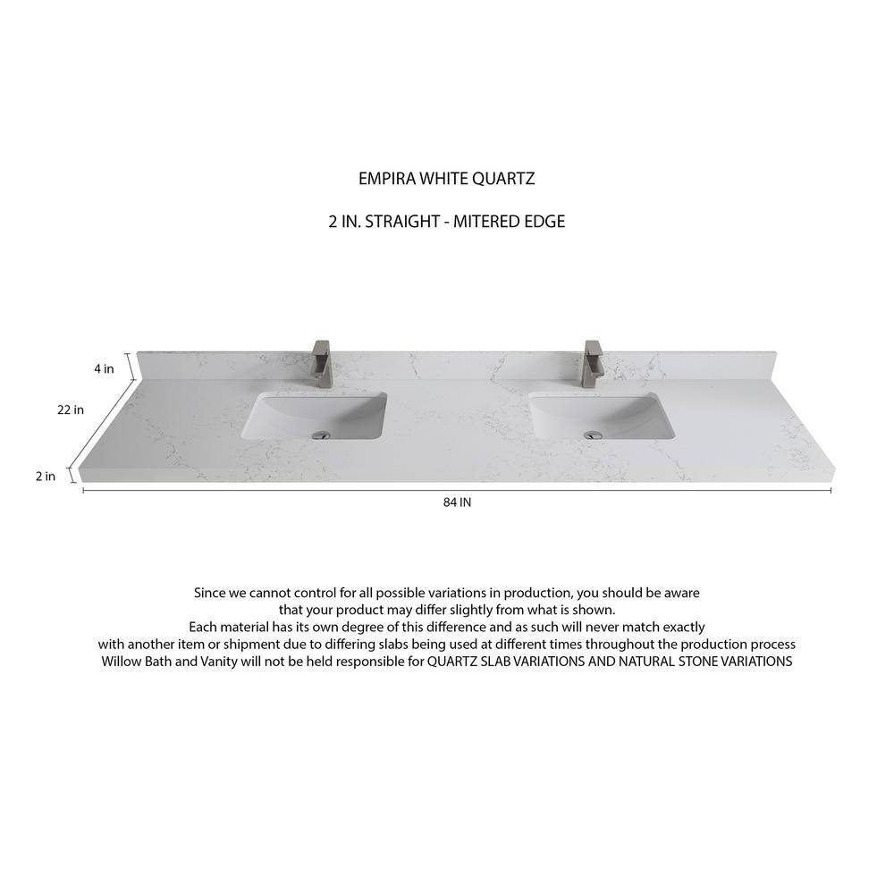 84" Navy Blue Solid Wood Double Sink Bathroom Vanity with Quartz Top