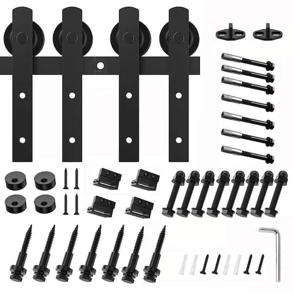 10 ft./120 in. I-Shaped Sliding Double Barn Door Hardware Kit