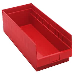 Economy Shelf 18.2 Qt. Storage Tote in Red (6-Pack)