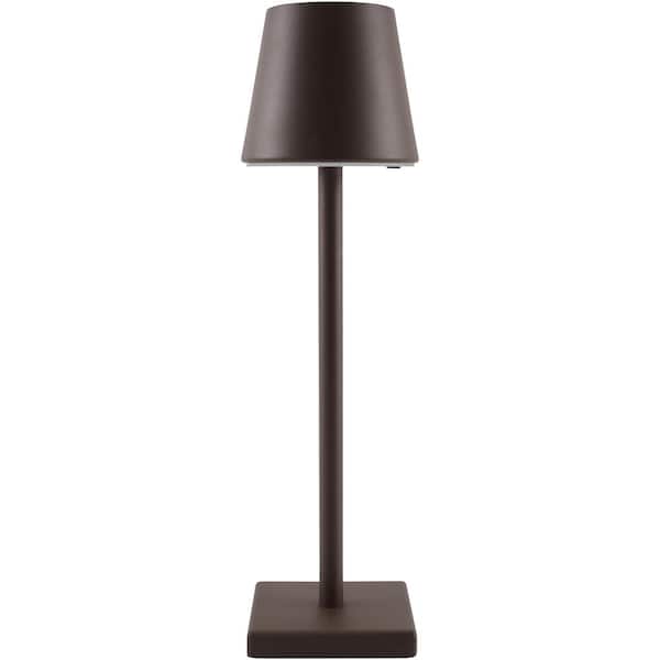 Furnas FRN-001 15 in. H x 4 in. W x 4 in. D Accent Table Lamp, Brown