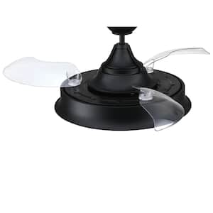 Union 42 in. Indoor/Outdoor Flat Black Ceiling Fan with Smart Wi-Fi Enabled Remote and Integrated LED Light Kit