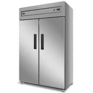 Dual Zones Commercial Refrigerator and Freezer Combo 48 in. 770 L with Adjustable Shelves in Stainless Steel
