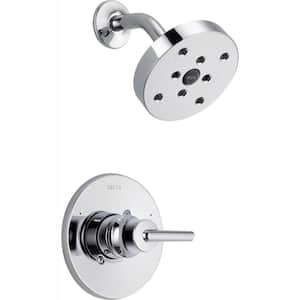 Trinsic 1-Handle Wall Mount Shower Faucet Trim Kit in Chrome with H2Okinetic (Valve Not Included)