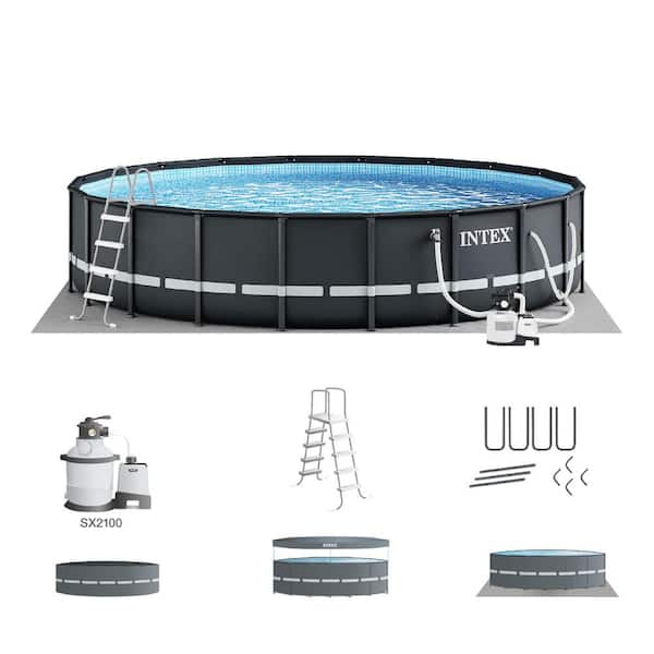 Intex 20 ft. x 48 in. Ultra XTR Frame Round Swimming Pool Set with Sand Filter Pump