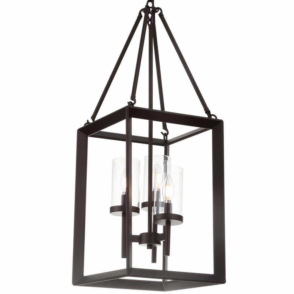 Geometric Bronze 12" LED Glass Pendant Light