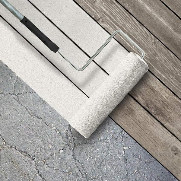 1 gal. #HDC-MD-06 Nano White Textured Low-Lustre Enamel Interior/Exterior Porch and Patio Anti-Slip Floor Paint
