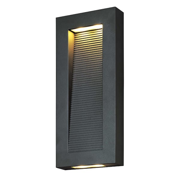 Avenue 4-Light Architectural Bronze Integrated LED Outdoor Wall Lantern Sconce