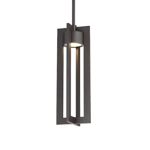 WAC Lighting Chamber 16 in. 1-Light Bronze LED Indoor or Outdoor Pendant