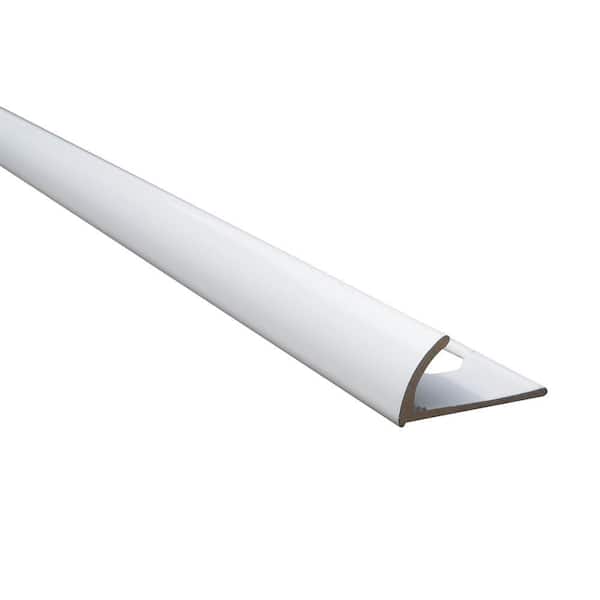 Novocanto White 3/8 in. x 98-1/2 in. Aluminum Tile Edging Trim