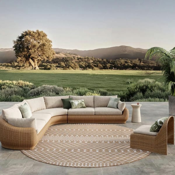 Positano Jute 12 ft. Round x 12 ft. Moroccan Contemporary Round Area Rug