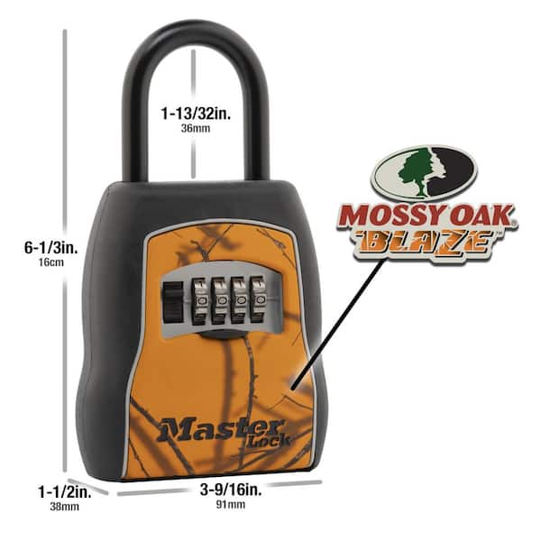 Master Lock Lock Box, Resettable Combination Dials, Mossy Oak