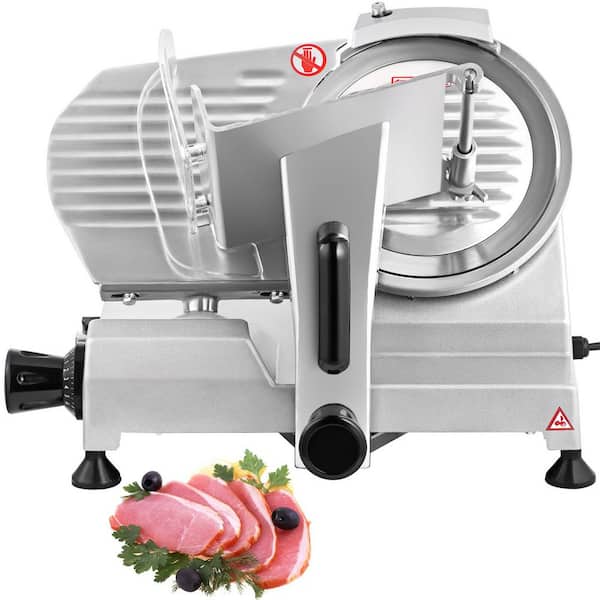 SKYSHALO 200W Commercial Meat Slicer, 8 in. Blade, 350-400RPM, Adjustable 0-0.47 in. Thickness, for Home,2025 Upgrade,Silver