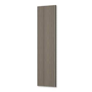 0.9 in. x 1.71ft. x 8.86 ft. Walnut Acoustic/Sound Absorb 3D Oak Overlapping Wood Slat Decorative Wall Paneling 1-Pack