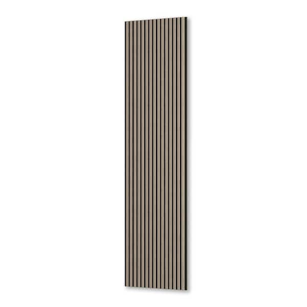 comforthomi 0.9 in. x 1.71ft. x 8.86 ft. Walnut Acoustic/Sound Absorb 3D Oak Overlapping Wood Slat Decorative Wall Paneling 1-Pack