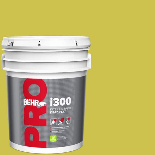 BEHR PRO 5 Gal. #P340-5A Cilantro Lime Dead Flat Interior Paint