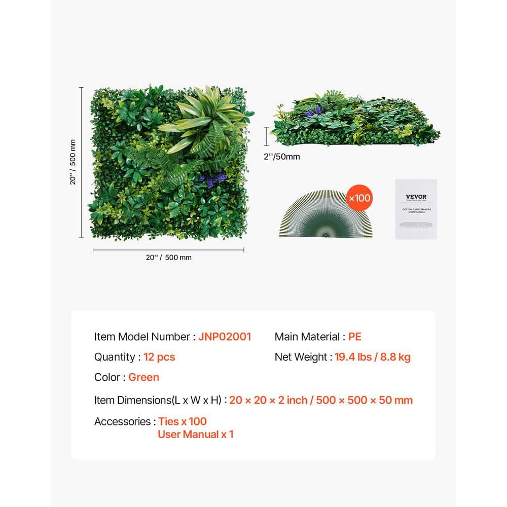 Green Plastic Ivy Outdoor Wall Hedge Panels
