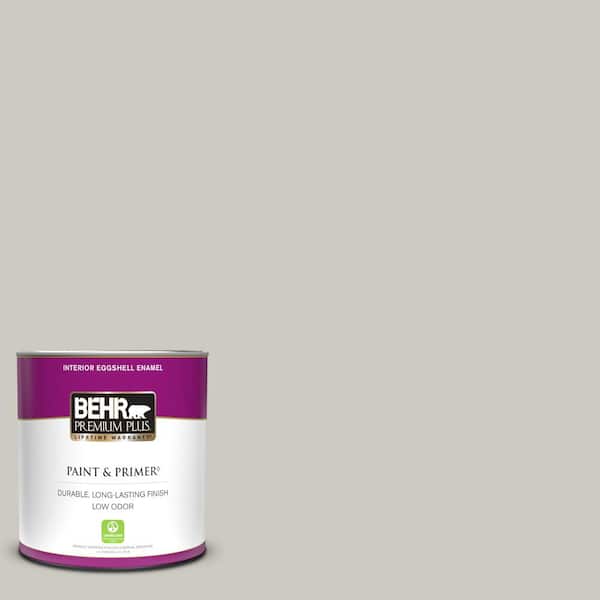 Behr Premium Plus 1 Qt 790c 3 Dolphin Fin Eggshell Enamel Low Odor Interior Paint Primer 205004 - Dolphin Fin Paint Color Home Depot