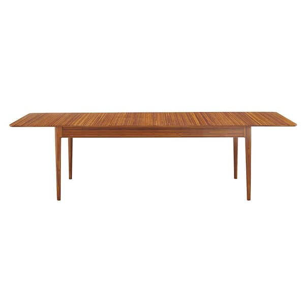 Greenington Erikka 110 in. Rectangle Amber Bamboo Double-Leaves Extensible Dining Table (Seats 6)