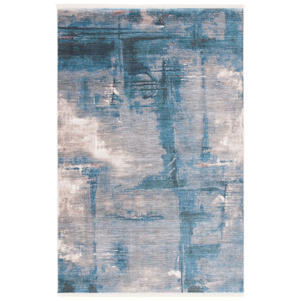 Blue Gray Abstract Rug SAFAVIEH Vintage Persian 5 ft. x 8 ft. Blue/Gray Abstract Marble Area ...