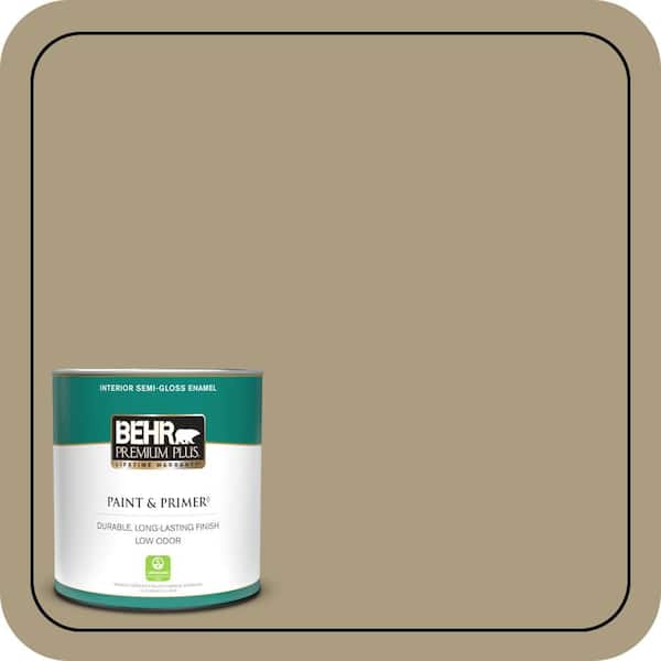 BEHR PREMIUM PLUS 1 qt. #BNC-16 Winter Sage Semi-Gloss Enamel Low Odor Interior Paint & Primer
