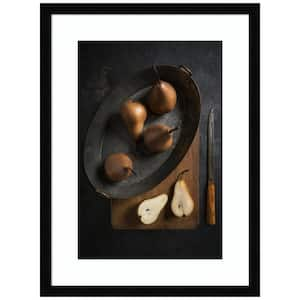 "Pears Still Life" by Diana Popescu 1-Piece Wood Framed Giclee Food Art Print 16 in. x 21 in.