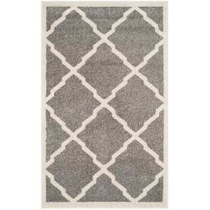 Amherst Dark Gray/Beige Doormat 3 ft. x 4 ft. Distressed Diamond Area Rug